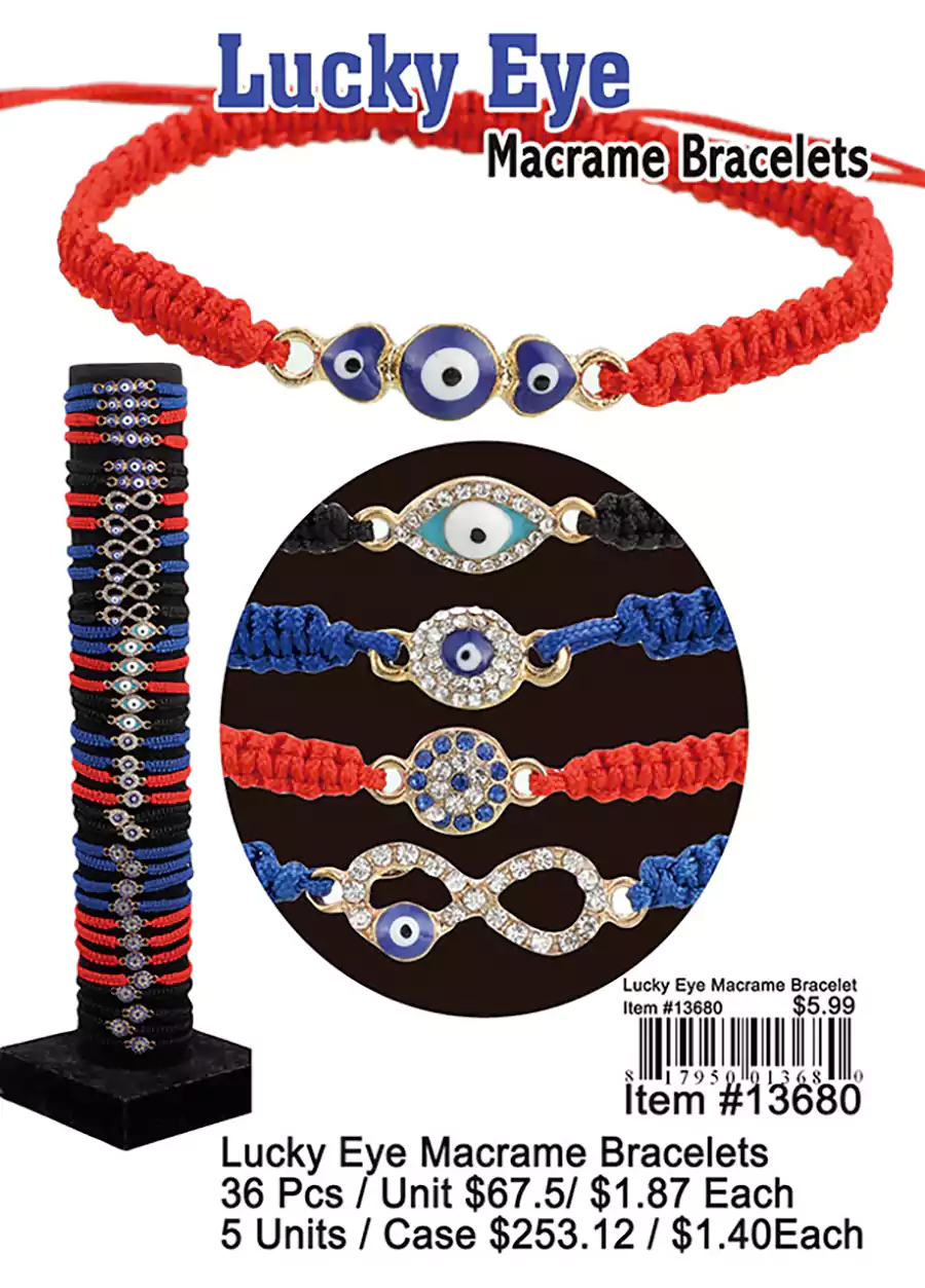 Lucky Eye Macrame Bracelets